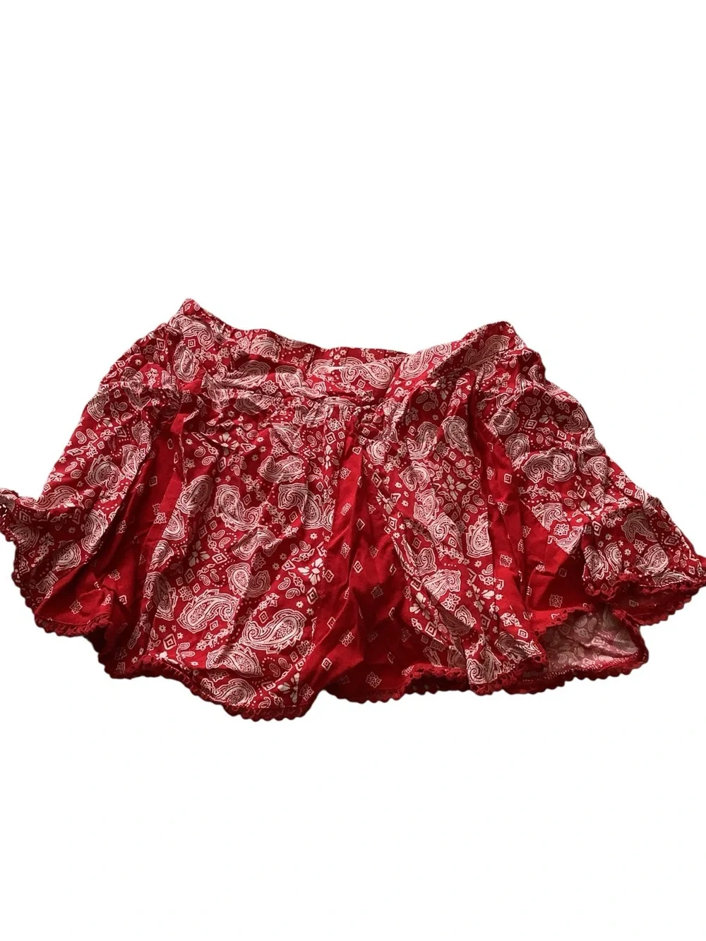 Sz 14 Justice Red White Bandana Skorts
